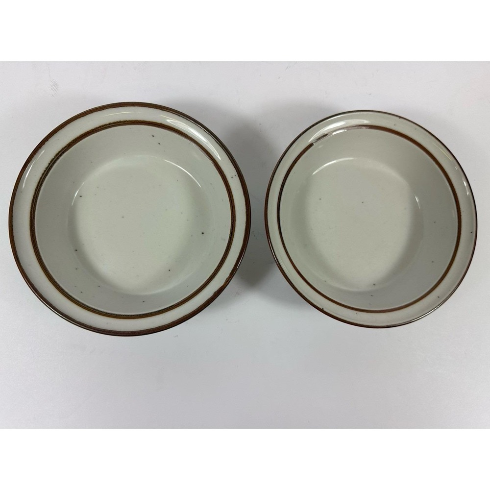 Earthstone Bowls By Trend Pacific 6" Cereal Rust Brown Rims Speckled Vtg 70s MCM - Picture 2 of 7